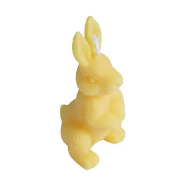 Милый Кролик Силиконовая Форма для Свечей Ароматерапевтическое Мыло Гипсовая Смоляная форма Кролик Форма для литья Свечей Принадлежности для изготовления домашнего декора