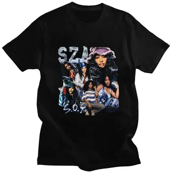 Музыкальный альбом SOS, футболка с графическим принтом, мужские, женские винтажные футболки оверсайз, повседневная хлопковая классическая футболка, уличная одежда в стиле хип-хоп