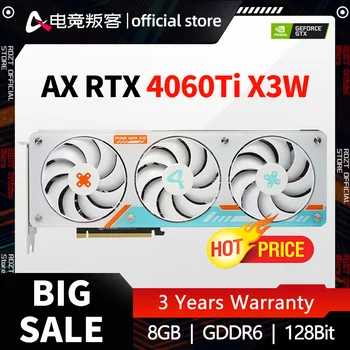 Новый AX-Power By INNO3D GEFORCE RTX 4060Ti X3W OC 8GB 128Bit GDDR6 RTX4060 Ti Graphic Card Gaming GPU placa de video видеокарта