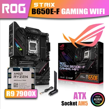 Новый комплект ASUS ROG STRIX B650E-F GAMING WIFI С процессором AMD Ryzen 9 7900X С Памятью DDR5 Материнская Плата AM5 Mainboard Combo RGB