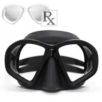 Оптическая маска для подводного плавания с малым объемом, близорукость, Очки для подводного плавания из стекла по рецепту, Диапазон мощности от -1,5 до -6,0