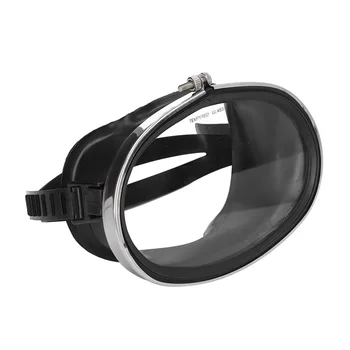 Очки для фридайвинга из закаленного стекла HD, ПВХ, Овальной формы, противотуманные очки с одной линзой для рыбака