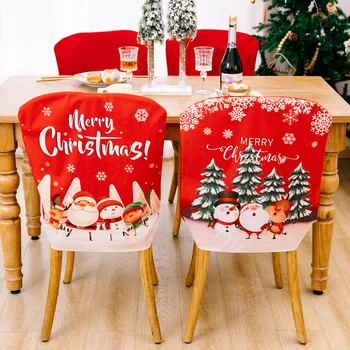 Рождественские Декоративные изделия Стул для пожилых людей, Красный английский чехол для стула, украшение атмосферы стула в гостиной