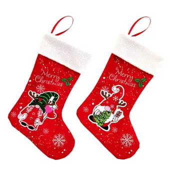 Рождественские носки с конфетами, Чулки с конфетами, чулки для Санта Клауса, рождественские чулки для детей