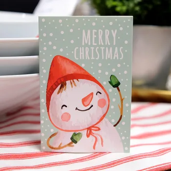Рождественские подарочные карты с конвертами Мини бумажные открытки складного типа Поздравительные открытки Рождественские Принадлежности для новогодних вечеринок Подарочная открытка 5 пенсов