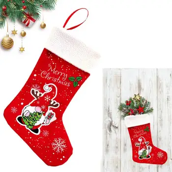 Рождественские чулки Подвесное украшение для дома Рождественская елка Подвесные украшения Санта Клаус Подарок Носок Детские конфеты подарочные пакеты