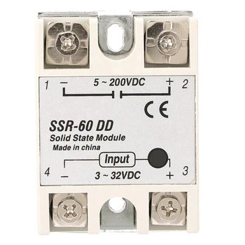 Твердотельное реле постоянного тока SSR60DD 60A от 332 В постоянного тока до 5200 В постоянного SSR