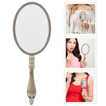 Туалетный столик, зеркало для макияжа, портативная металлическая ручка для туалетного столика для девочек, косметика для макияжа