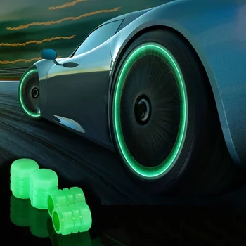 Универсальные колпачки клапанов мини-автомобильных шин ступица колеса светящиеся колпачки штока клапана флуоресцентные сопла шин медь применимо