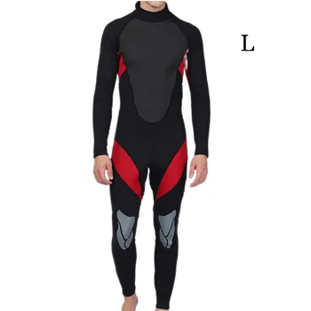 Утолщенный неопреновый легкий гидрокостюм для мужчин, износостойкий купальный костюм, нейлоновые купальники для подводного плавания, дайвинг, красный S