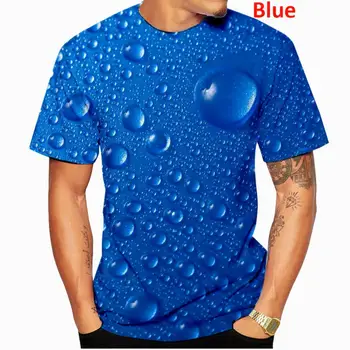 Футболка бренда BIANYILONG, новая модная летняя мужская повседневная спортивная футболка с 3D-принтом в виде капель дождя с короткими рукавами