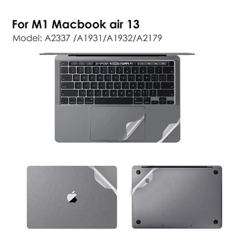 Чехол для Нового MacBook Air 13 M1 2020 года Модели A2337 Включает В себя Верхнюю + Нижнюю часть + Тачпад + Подставку для ладоней, Защитную наклейку для всего тела