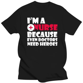 Я медсестра, потому что даже врачам нужны мужские и женские футболки с принтом hero summer fun с короткими рукавами